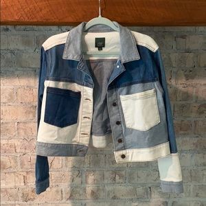 Wild Fable Color Block Cropped Denim Jacket